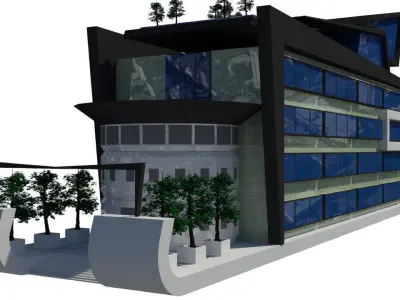 Secondary school Free 3D model