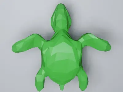 Geometric Turtle Low-poly 3D model