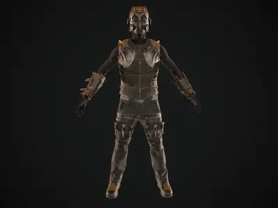 Skull armor  6 Low-poly 3D model