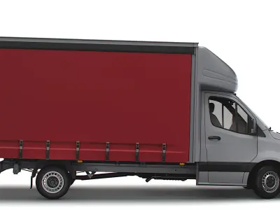 Mercedes Benz Sprinter Luton Curtainsider 2023 3D model