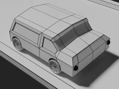 Simple Car Free low-poly 3D model