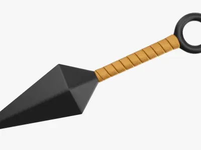 Knife throwing 03 3D model