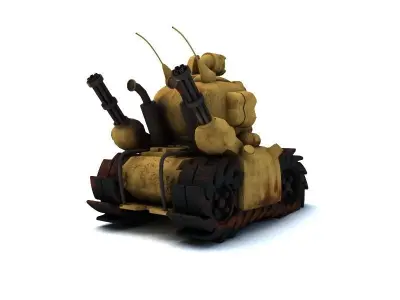 metal slug tank Low-poly 3D model purchase