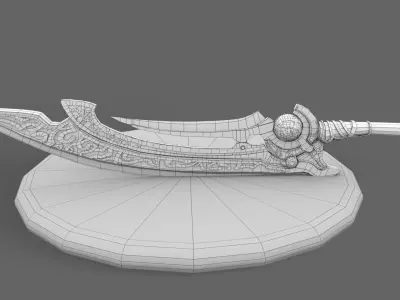 Fantasy Sword 3d Model Low-poly 3D model