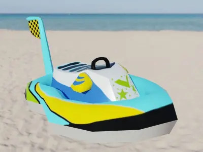 Jet Ski Inflatable Toy Low-poly 3D model