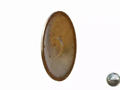 Shield 1 - Gold Low-poly 3D model