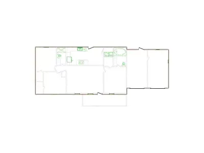 Detailed Exterior Sketch by Interior - 2501-3000 SF - Xactimate 3D model