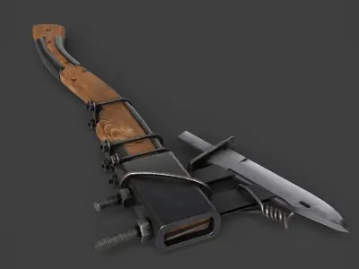 Modifiable Strike Weapon 13 Low-poly 3D model