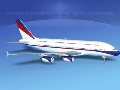 Airbus A380-800 Corporate 3D model