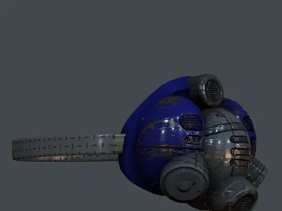 Gas mask helmet 3d model scifi Low-poly Low-poly 3D model