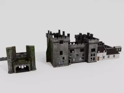 Armadale Castle and Museum Low-poly 3D model