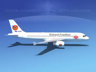 Airbus A320 LP Eintracht Frankfurt Low-poly 3D model