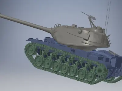 M103 tank 3d model 3D model