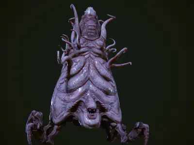 Lovecraftian god Low-poly 3D model