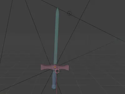 Neon Sword Flame of Shadow Free low-poly 3D model