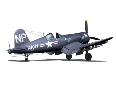 Change Vought F4U-5N Corsair 3D model