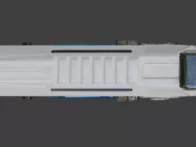Stylized Sci-Fi Blaster Pistol  Low-poly 3D model