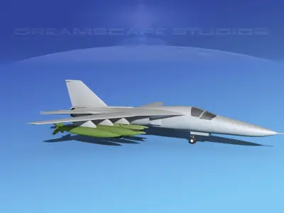 General Dynamics FB-111 Aardvark VBM Low-poly 3D model