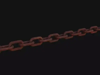 Simple Steel Chain Low-poly 3D model