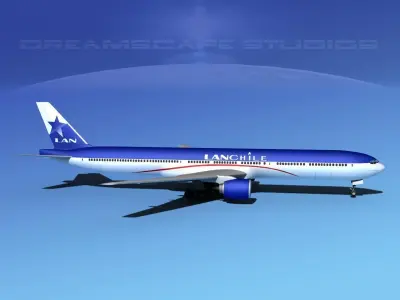 Boeing 777-300 Lan Chile 3D model