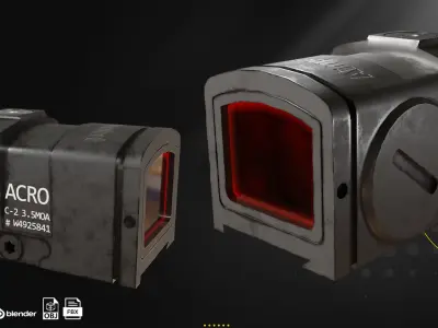 10 Scopes Game Ready Low-poly 3D model