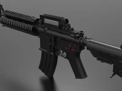 m4 Gun Fps - Tps Low-poly 3D model