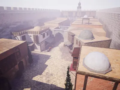 Modular Arab City Low-poly 3D model