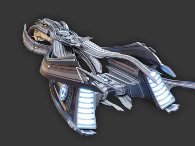 Gemini small Sci Fi starship 3D model