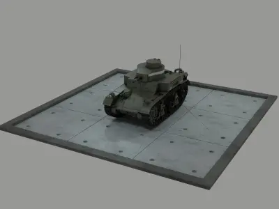 M2 Light Tank Low-poly 3D model