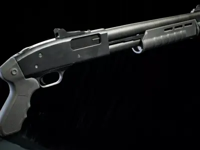 PBR - M590 Shotgun Pistol Grip - Game-Ready 3D Asset Low-poly 3D model