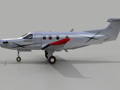Pilatuse pc 12 Low-poly 3D model