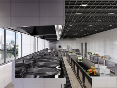 Commercial Kitchen 6 3D model