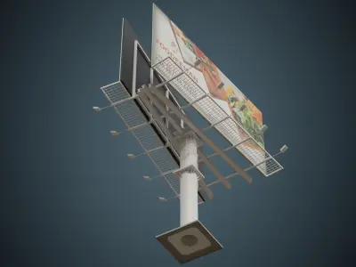 Billboard 3B Low-poly 3D model