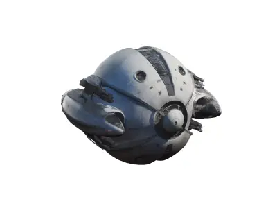 very huge sphere style scifi spacecraft 3D model