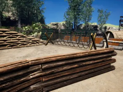 MILITARY TRAINING CAMP KIT by mkaplunow Low-poly 3D model