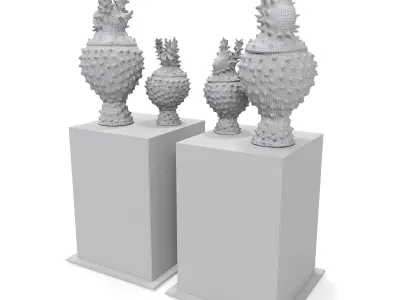 Blowfish vases 3D model