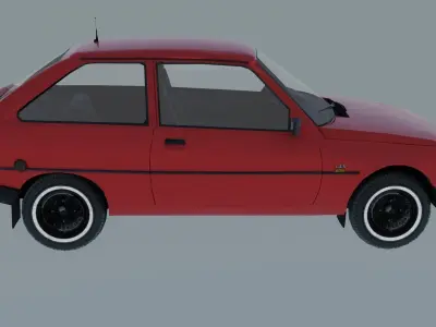 Generic Hatchback Low-poly 3D model Game Ready Free low-poly 3D model