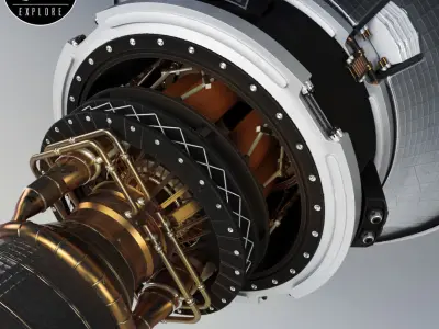 Spacecraft ship rocket 3D model