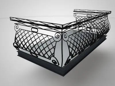 classic balcony 3D model
