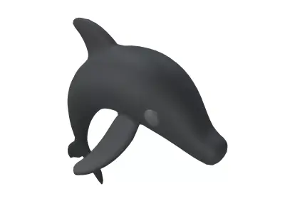 Dolphin Icon v1 001 Low-poly 3D model