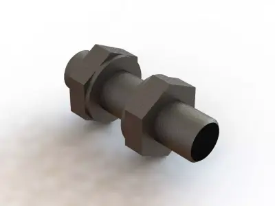 Sensor Balluff Indutivo M12x1 BES00 Inductive Balluff Sensor 3D model