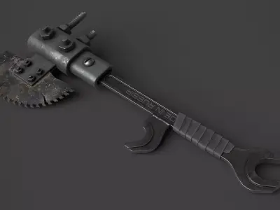 Modifiable Strike Weapon 12 Low-poly 3D model