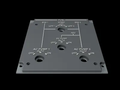 EMBRAER E1 OVERHEAD - FUEL PANEL 3D print model