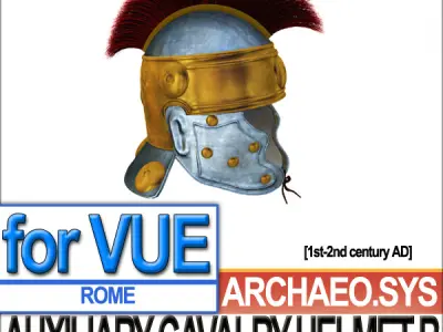 Ancient Rome Auxiliary Cavalry Helmet B 3D model
