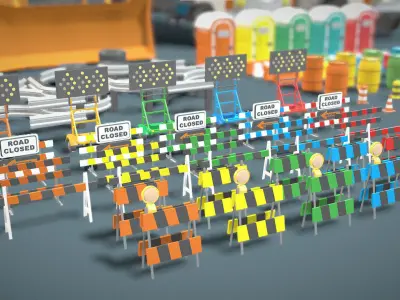 Props Pack - Construction  Low-poly 3D model