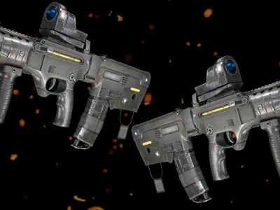 TavorX95 sniper rifle in call of duty blackout Low-poly 3D model