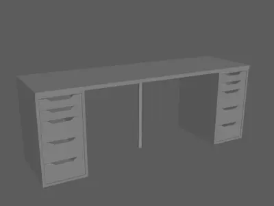Lowpoly Ikea Desk Free low-poly 3D model