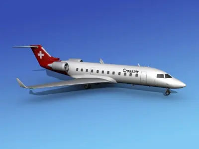 Canadair CRJ100 Crossair 3D model