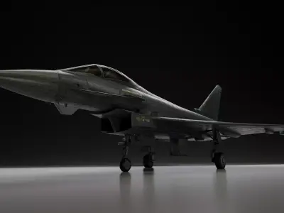 Eurofighter Typhoon Low-poly 3D model