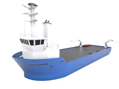 Live Fish Carrier Vessel Ship Render ready 3D model
